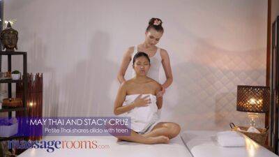 Stacy Cruz - Petite Asian May Thai shares dildo with Czech teen Stacy Cruz - sexu.com - Thailand - Czech Republic