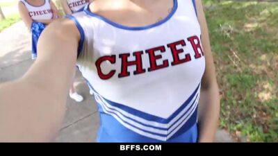 Lily Rader - Megan Sage - BFFS Cheerleaders Try Out Orgy Fucking - sunporno.com