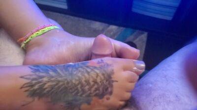 Cute Feet Rubbing My Dick Until I Cum All Over - hclips