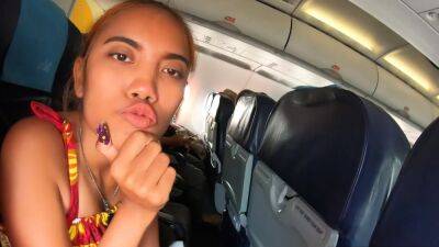 Thai teen on an airplane and on a cock - drtuber - Thailand
