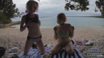 Rainy Naked On Tropical Beach With Ingrida Diana On Vacation - hotmovs.com