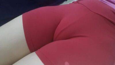 Brand new pussy in tight shorts letting the package tighten - Inmymound - veryfreeporn.com
