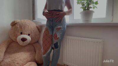 Julia Fit In Tore Jeans And Pantyhose To Fuck In Anal - hotmovs.com