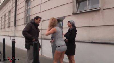 Emilia - Anita and Emilia pick up slim man on the streets to take him into their bang van - sunporno.com