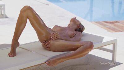 One Of The Top Models In The World Anjelica Oiling And Fingering Herself By The Pool - upornia - Russia