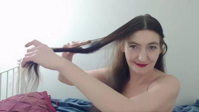 Some Like It Long / Gypsy Dolores Sensual Applying Argan Oil On Long Hair - hclips