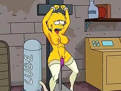 Lisa Simpson dildo machine belly inflation - drtuber