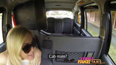 Rebecca More - Rebecca More, the blonde bombshell, takes you all the way in her fake taxi! - sexu.com - Britain