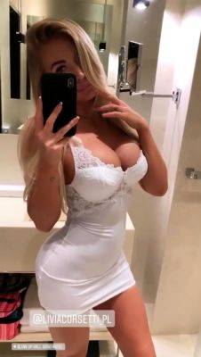 Noele Nathalia Slow sexy white lingerie modeling - drtuber