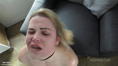 Slut humiliation - face slapping - rough face fucking - gagging chocked on cock - piss throat swallow - PissVids - hotmovs.com