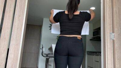 Perfect wife find time to clean the house and to passionately ride her huge ass on her husband's honk - anysex.com